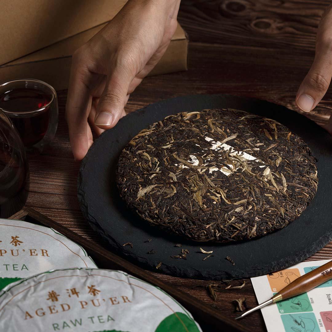 Hearty Raw Pu’er Compressed Tea Cake - TEASPEC