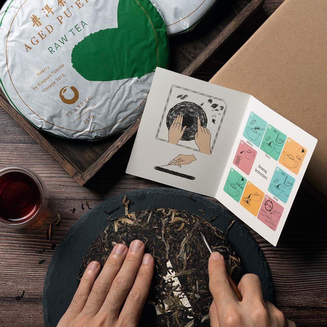 Hearty Raw Pu’er Compressed Tea Cake - TEASPEC