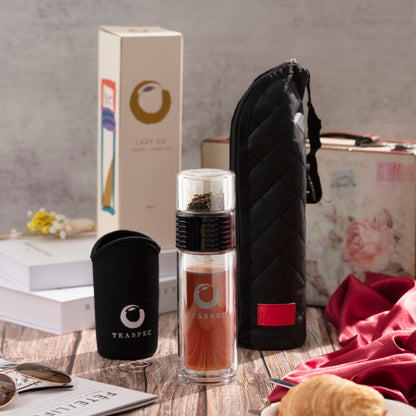 Lazy Go Glass Tea Travel Tumbler 350ml